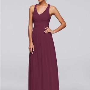 David’s Bridal long dress size 2 wine